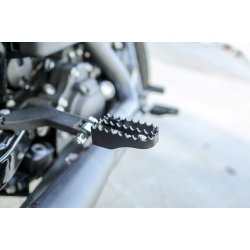 Burly, sorte MX style Pegs, Fodhvilere Harley XL, Sportster, 98-2020