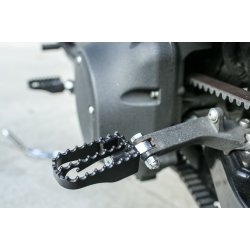 Burly, sorte MX style Pegs, Fodhvilere Harley XL, Sportster, 98-2020