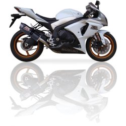 Ixil Carbon, sort eller rustfri, Slip-on med DB killer - 4-1 system, GSX1000R 2009-2011