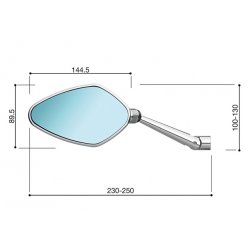 Rizoma BS154 Limited Naked MC spejl, alu eller sort