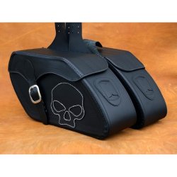 Custom/Cruiser, Taskest MC, Model Skull, lder, st 2 x 24 liter, med eller uden nitter