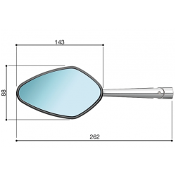 Rizoma BS206 Veloce Naked Spejl, e-mrket