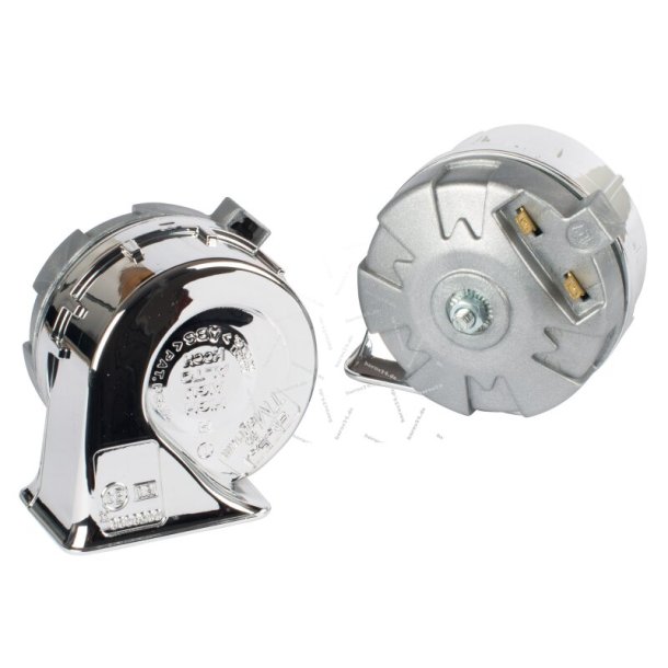 Stebel Magnum TM80/2 AC 12V - Chrome dobbelt horn op til 139db, E-mrket
