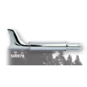 Fishtail, slip-on, udstdning/lyddmper, chrom