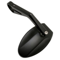 Sort MC styrendespejl, Ferrara, til 22 eller 25 mm styr