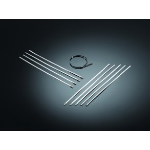 Rustfri strips spndebnd 30 cm (10 stk.)