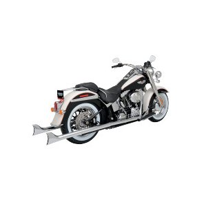 Python Fishtail Duals, Softtail Fishtail, til 97-11 Harley Davidson FXST/ FLST
