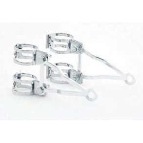 Lygteholdere til gaffelben - krom