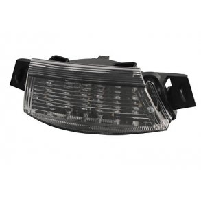 KAWASAKI LED baglygte tonet glas og chromreflektor