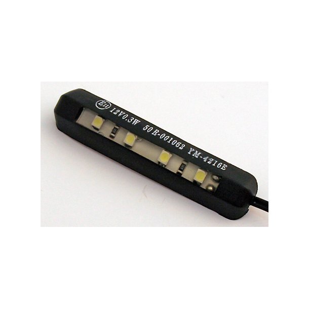 4-LED MC nummerpladelys, selvklbende, e-mrket