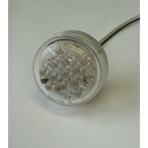 LED blinklys DISC med hvidt glas